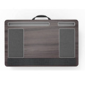 Customized Portable Wood Laptop Stand Wooden Lap Tray With Soft Pillow Cushion Used for Bed Sofa Desk
